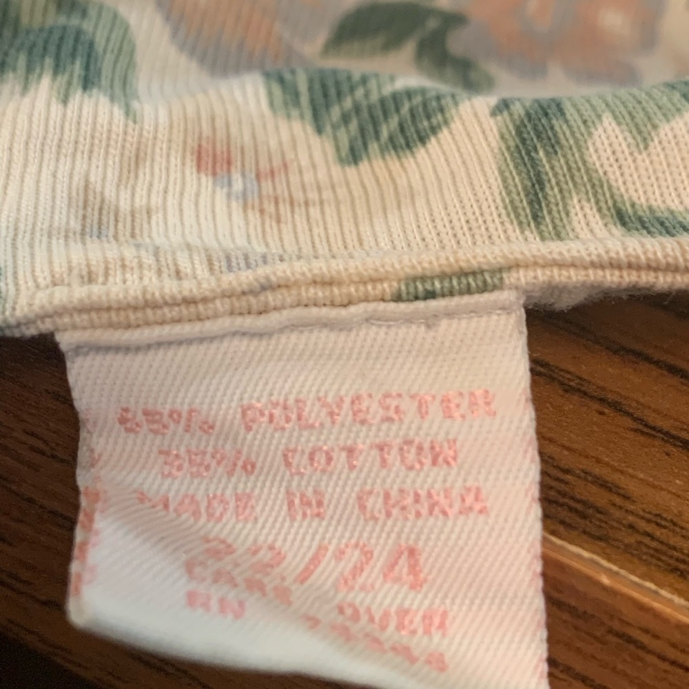 Capistrano Short Sleeve Shirt Plus 22/24 Green Pink Tan - Picture 10 of 10